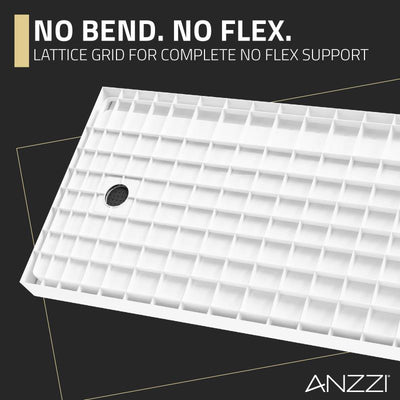 ANZZI Alexander 60 in. x 30 in. Shower Base in White SB-AZ101L