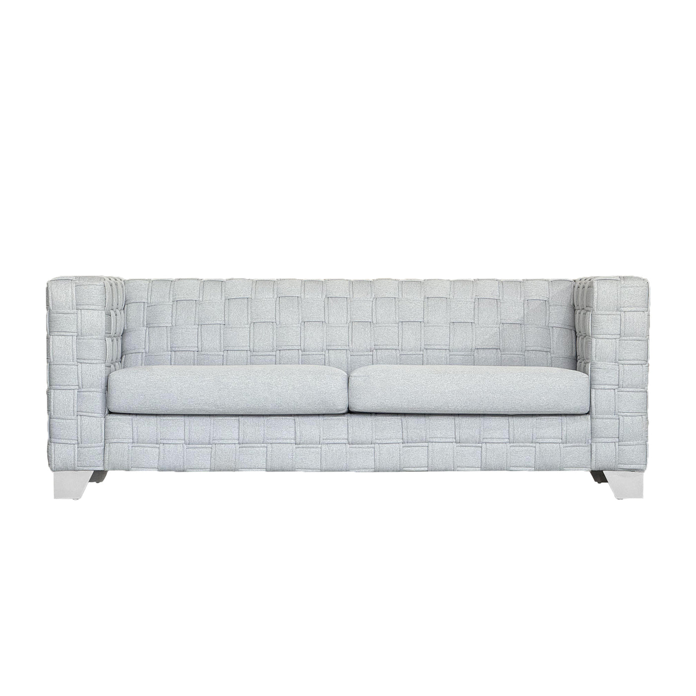 FX-D1 SOFA SET Include Chair Loveseat And Sofa Light Blue ColorLinen &  White color sofa legs