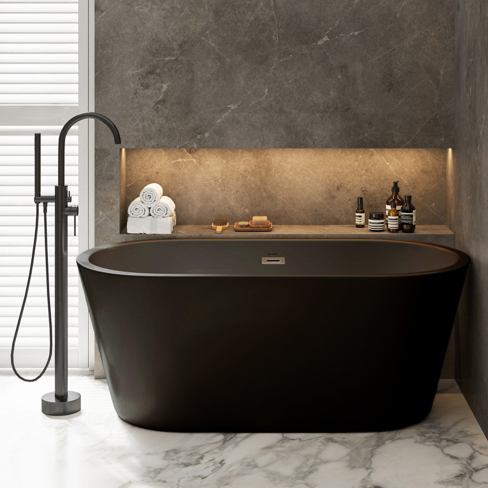 Swiss Madison Claire 60" Freestanding Bathtub in Matte Black SM-FB590MB