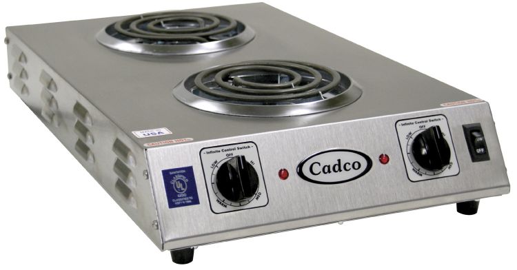 Cadco Hot Plate (Double, with Tubular Elements, Front to Back) 120V CDR-1TFB