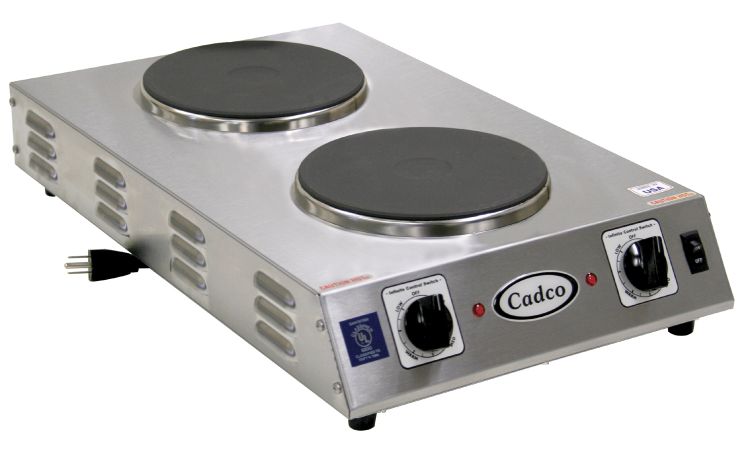 Cadco Hot Plate (Double, with Cast Iron Elements, Front to Back) 120V CDR-2CFB