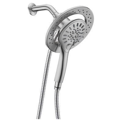 SH-AZ067BN - ANZZI Valkyrie Retro-Fit 3-Spray Patterns with 7.48 in. Wall Mounted Dual Shower Heads with Magnetic Divert in Brushed Nickel