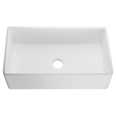 ANZZI Roine Farmhouse Reversible Apron Front Solid Surface 36 in. Single Basin Kitchen Sink K-AZ226-1A