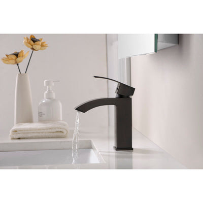 ANZZI Revere Series Single Hole Single-Handle Low-Arc Bathroom Faucet L-AZ037