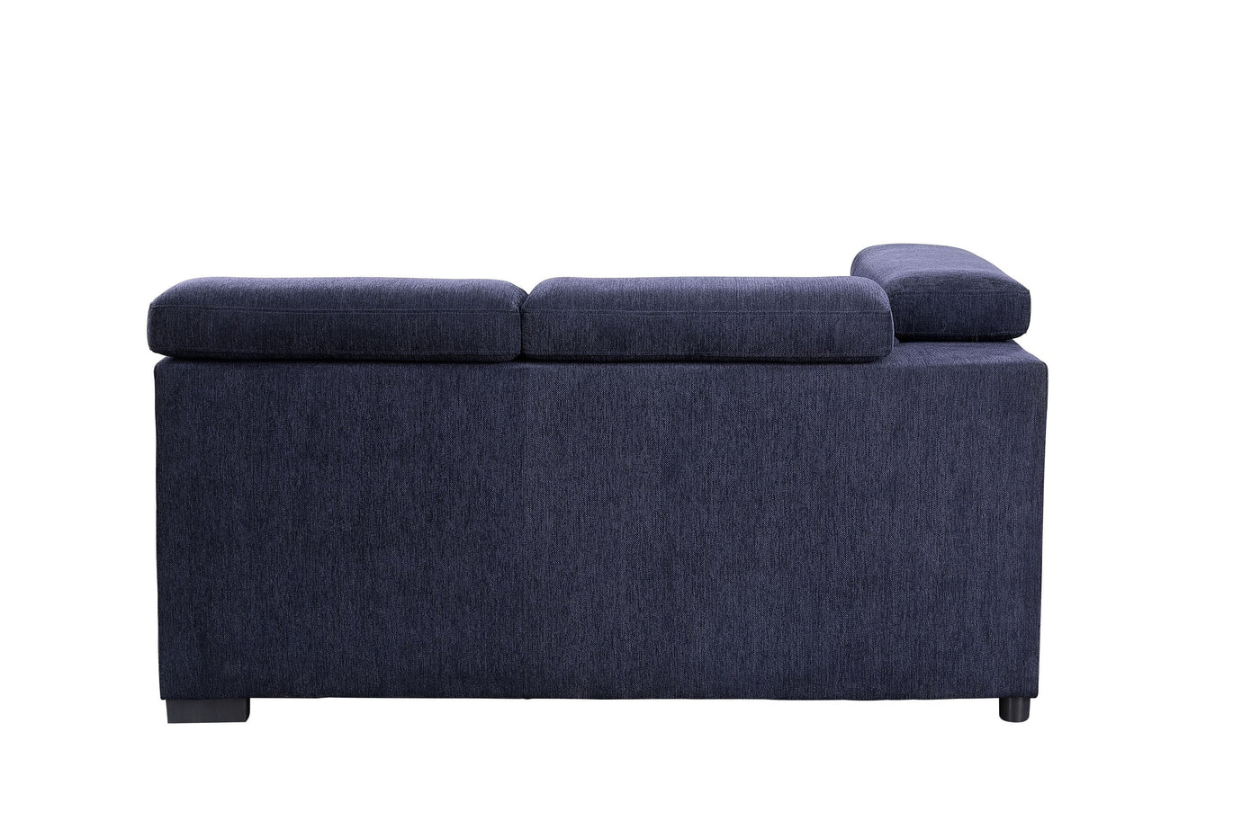 ACME Nekoda Storage Sleeper Sectional Sofa and Ottoman, Navy Blue Fabric 55520