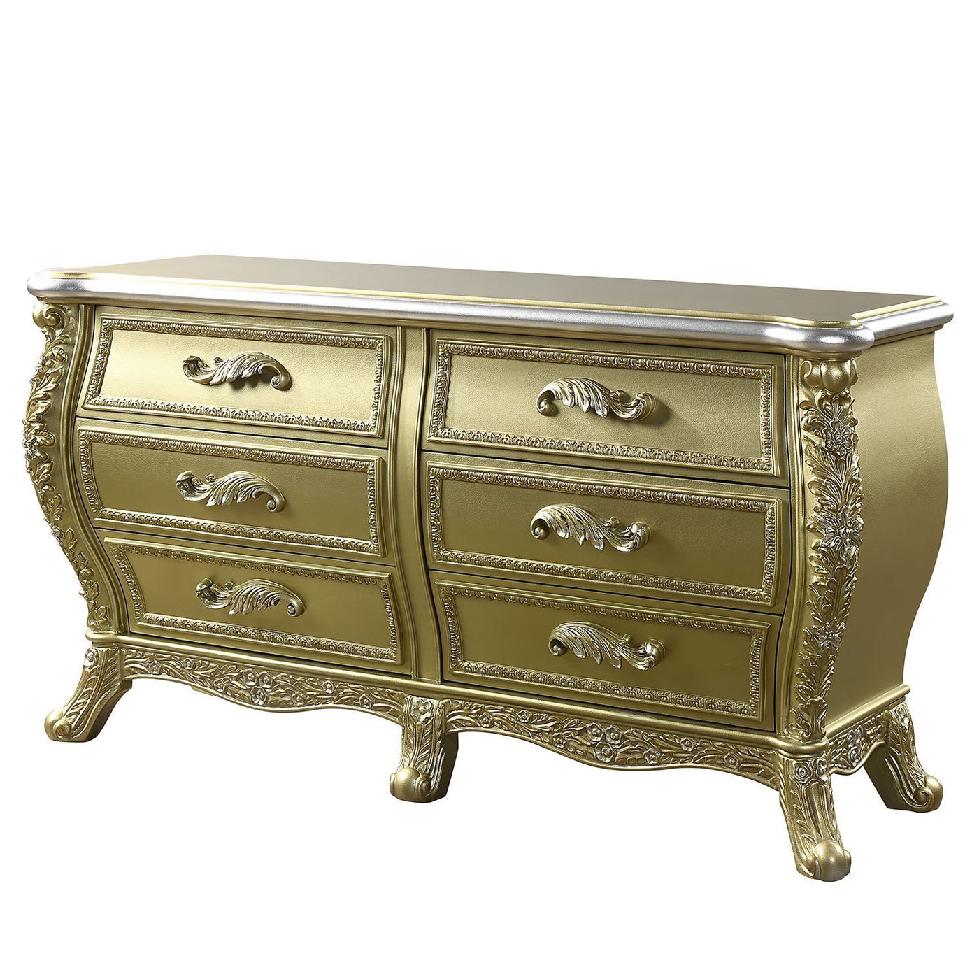 ACME Cabriole DRESSER Gold Finish BD01466