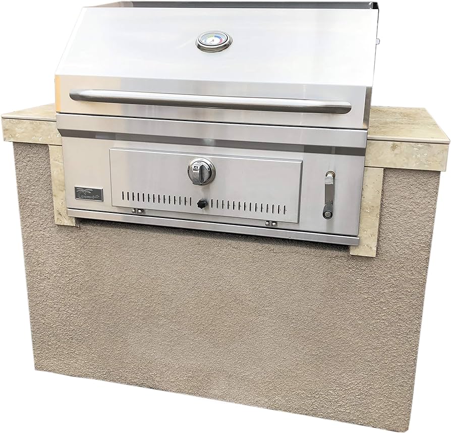 Kokomo Grills St. Martin 4' Charcoal Built In BBQ Island_ST.MARTIN