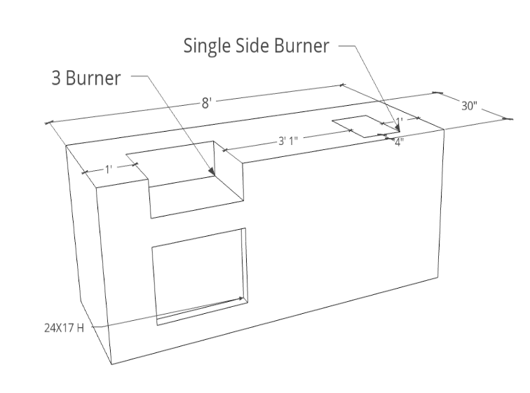 Kokomo Grills 8' Slab Island_8'bbqisland4720