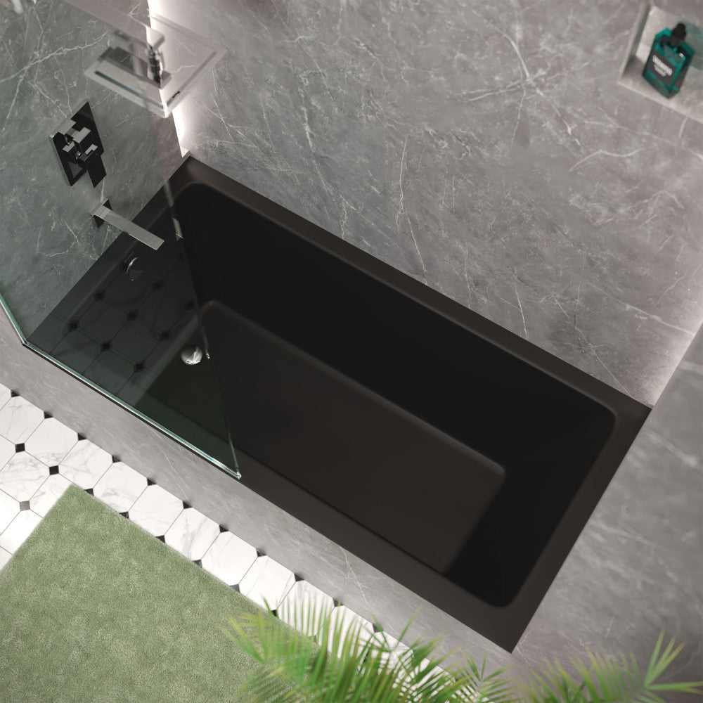 Swiss Madison Voltaire 60" x 30" Left-Hand Drain Alcove Bathtub in Matte Black SM-DB559MB