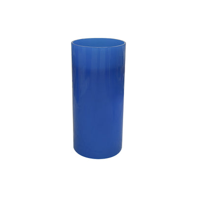 15.7 inch round shape translucent blue floor standing basin pedestal sink for the bathroom