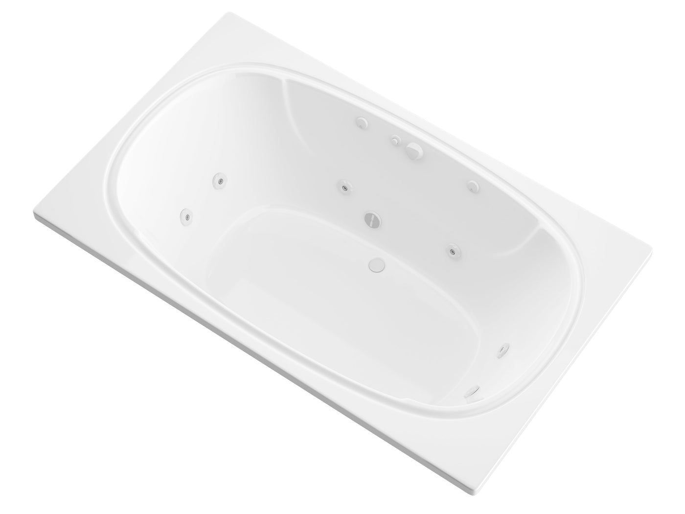 Atlantis Whirlpools Charleston 48 x 78 Rectangular Whirlpool Jetted Bathtub 4878CWR