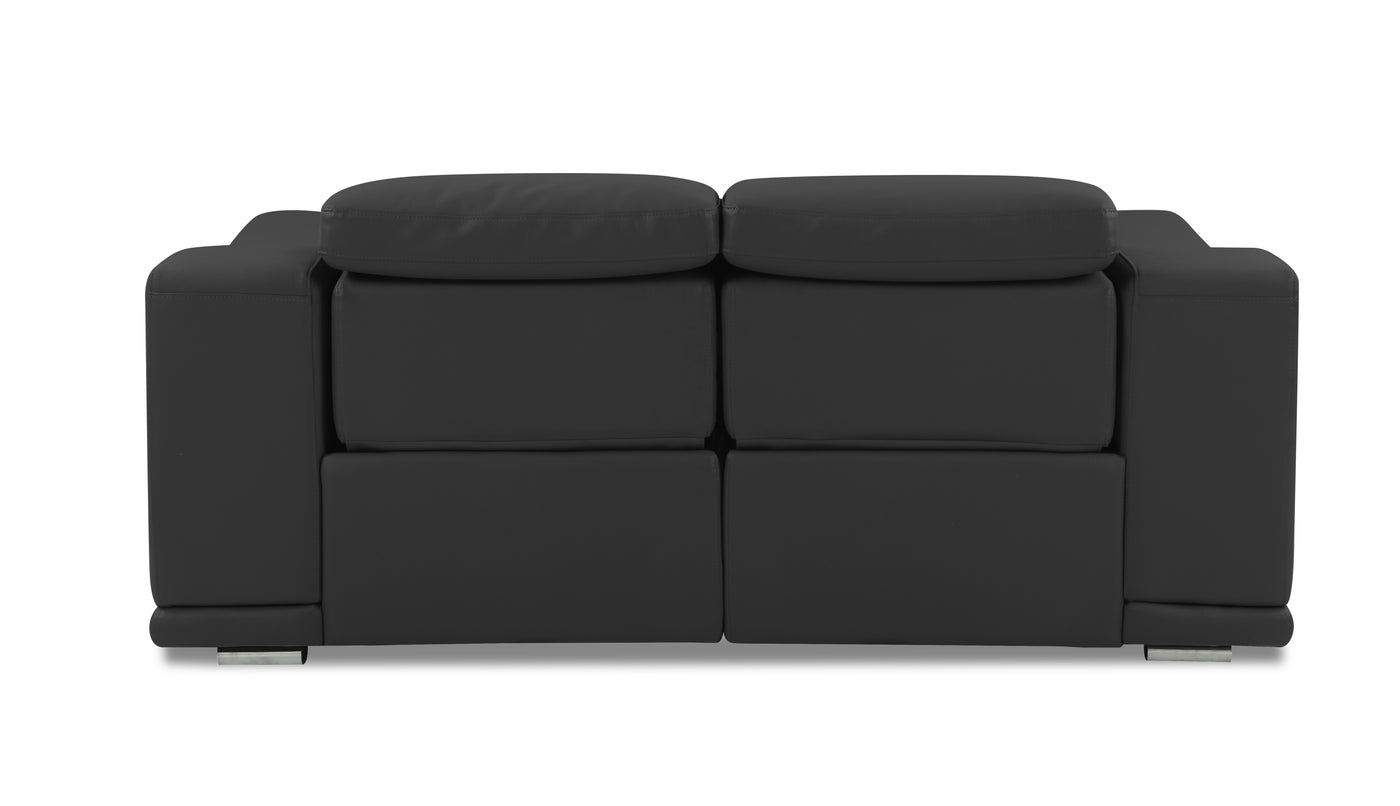 Global United Genuine Italian Leather Power Reclining Loveseat