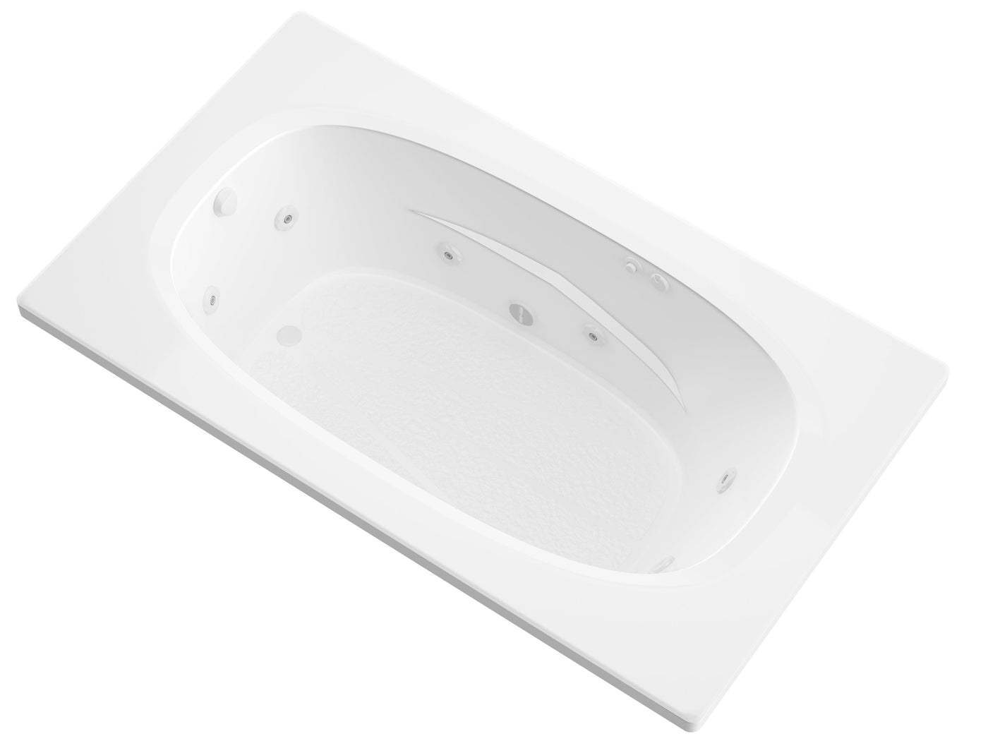 Atlantis Whirlpools Polaris 36 x 66 Rectangular Whirlpool Jetted Bathtub 3666PWR