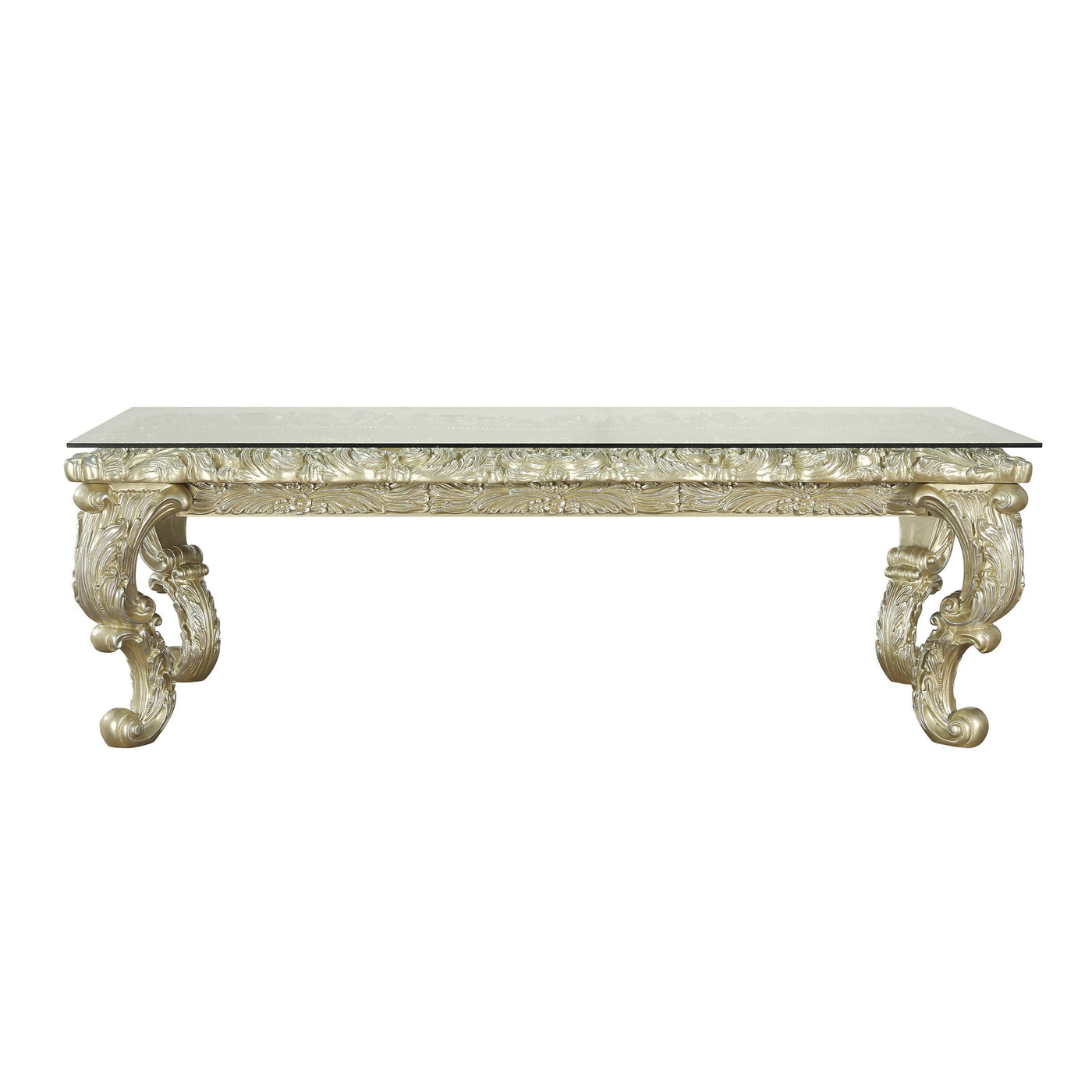 ACME Vatican Dinning Table, Champagne Silver Finish DN00467