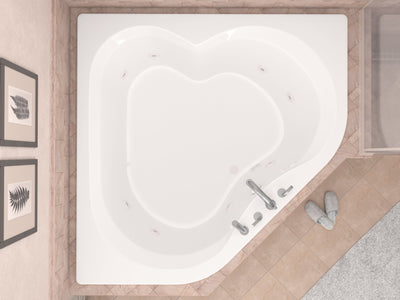 Atlantis Whirlpools Cascade 60 x 60 Corner Whirlpool Jetted Bathtub 6060CWL