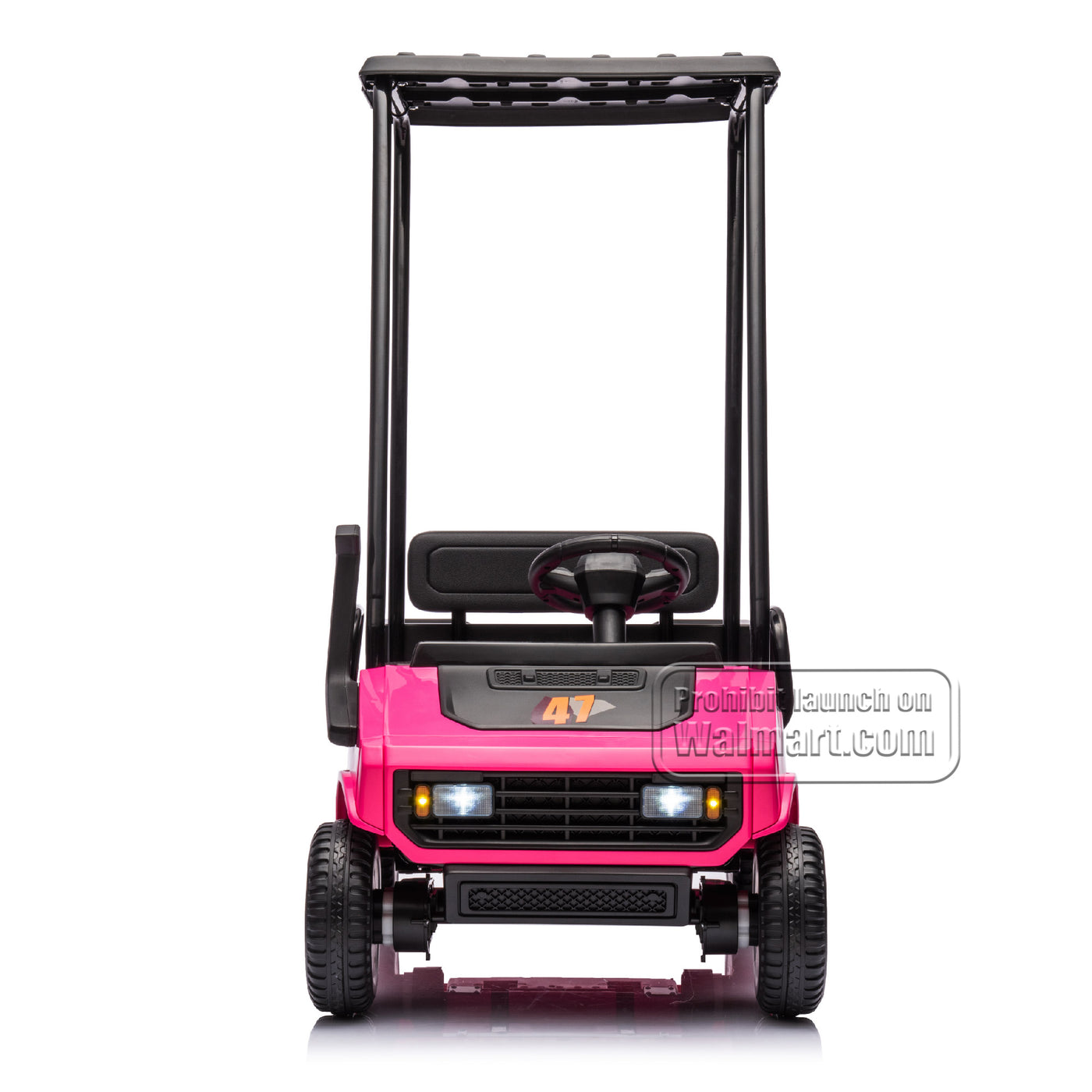 Pink,12V,Ride On Toy for Kids Ages 3+,12V4.5AH, Golf Maintenance Cart with Roof, Outdoor/Off road/Electric Car, Wide Big Seat, with 2.4G Remote Control, Ceiling, High/Low Speed, Gift for Boys Girls