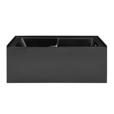 Swiss Madison Voltaire 60" x 32" Right-Hand Drain Alcove Bathtub with Apron in Matte Black SM-AB542MB