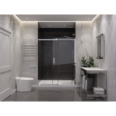 ANZZI Rhodes Series 48 in. x 76 in. Frameless Sliding Shower Door with Handle SD-FRLS05701BN