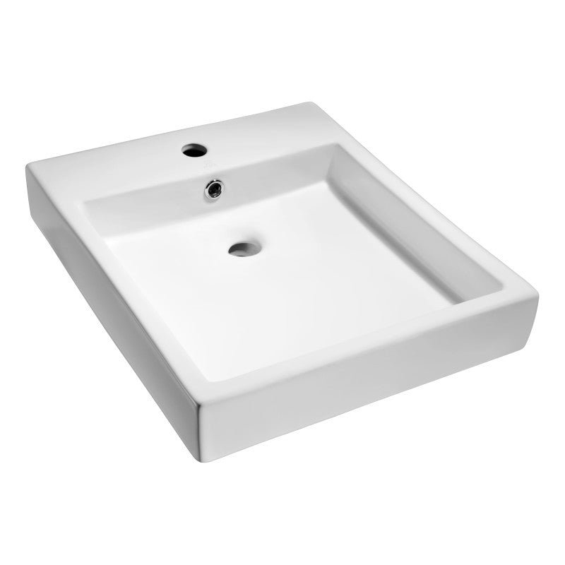 LS-AZ124 - ANZZI Deux Series Ceramic Vessel Sink in White