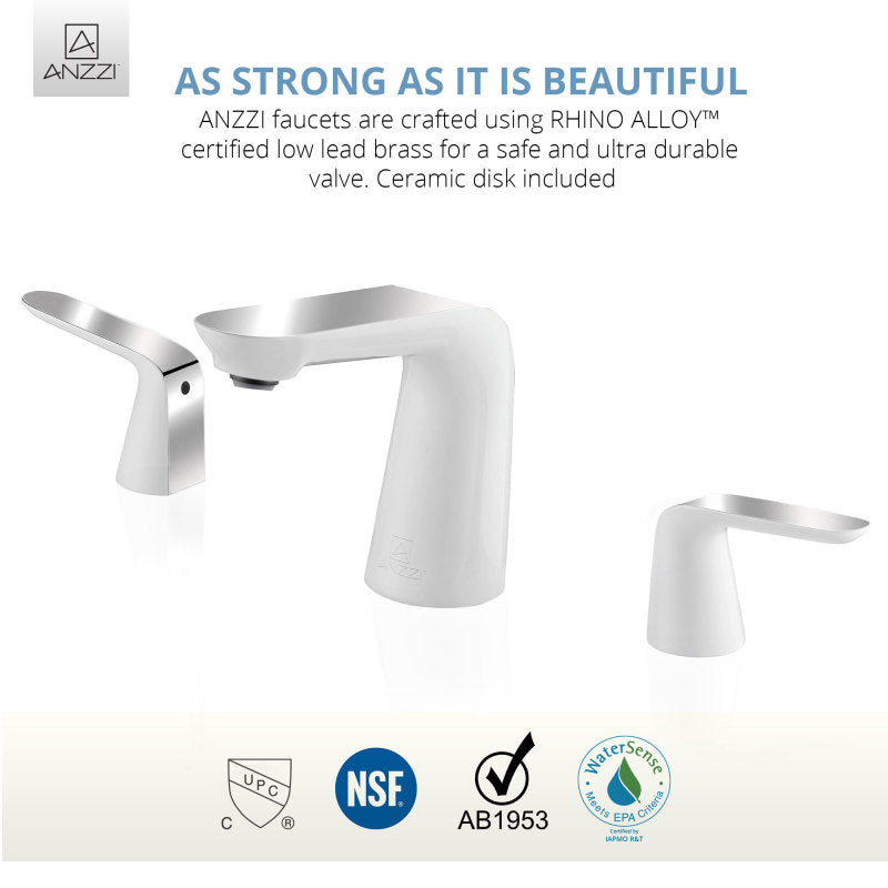 ANZZI Pendant Series 8 in. Widespread 2-Handle Low-Arc Bathroom Faucet L-AZ018