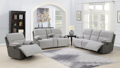 Cyprus - 3 Piece Reclining Living Room Set - Gray