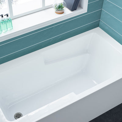 Swiss Madison Voltaire 60" x 30" Left-Hand Drain Alcove Bathtub with Apron and Armrest SM-AB541