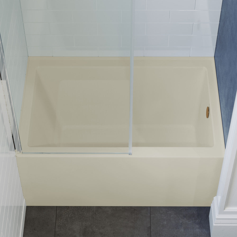 Swiss Madison Voltaire 48" x 32" Right-Hand Drain Alcove Bathtub with Apron in Bisque SM-AB551BQ