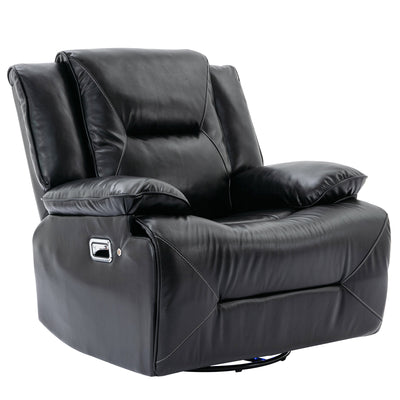 Home Theater Recliner Set Manual Recliner Chair with a LED Light Strip Two Built-in Cup Holders for Living Room,Bedroom, Black ,