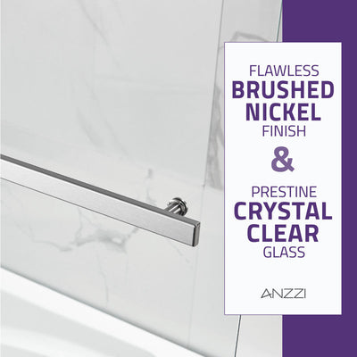 ANZZI Galleon 48 in. x 58 in. Frameless Tub Door with TSUNAMI GUARD SD-AZ054-01CH