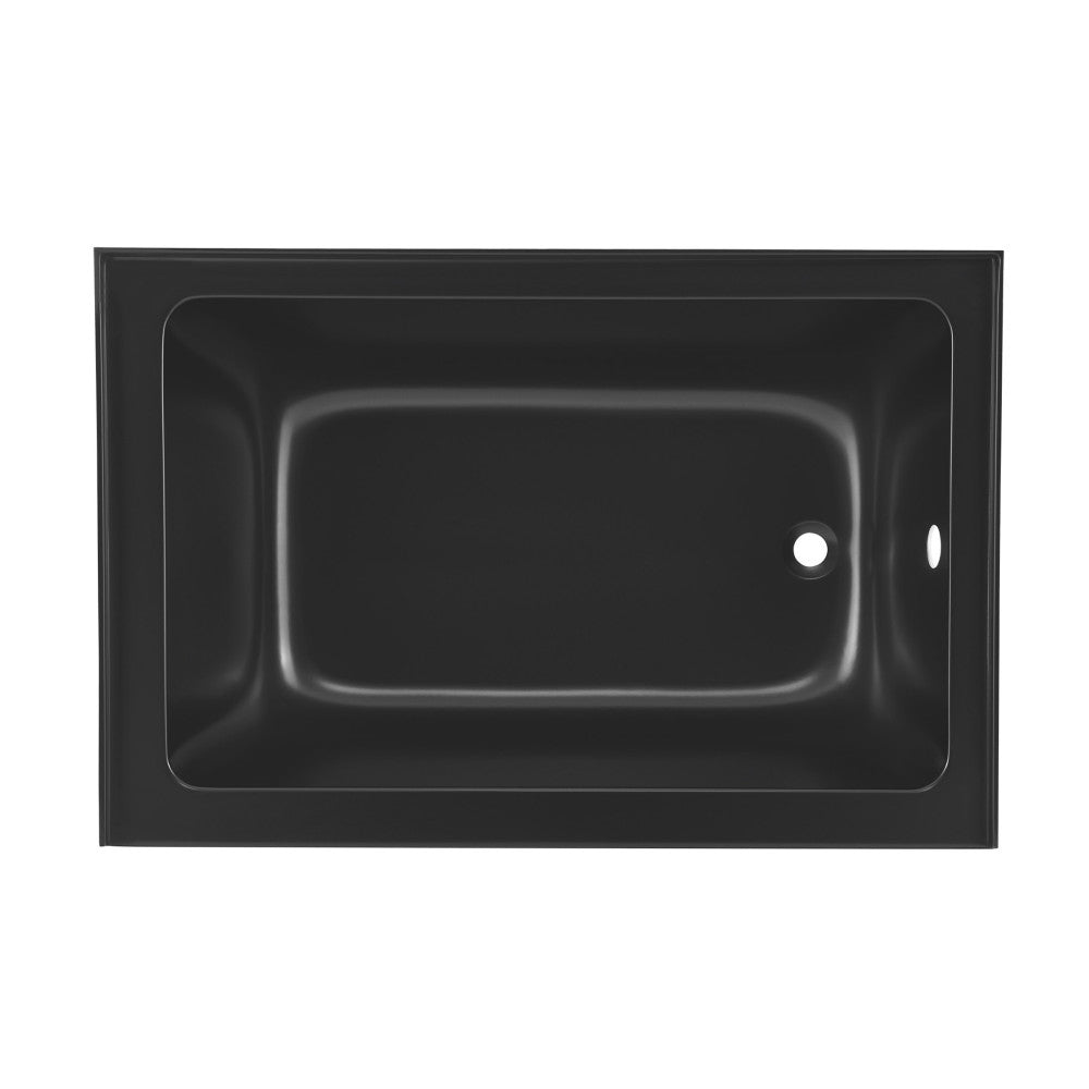 Swiss Madison Voltaire 48" x 32" Right-Hand Drain Alcove Bathtub with Apron in Matte Black SM-AB551MB