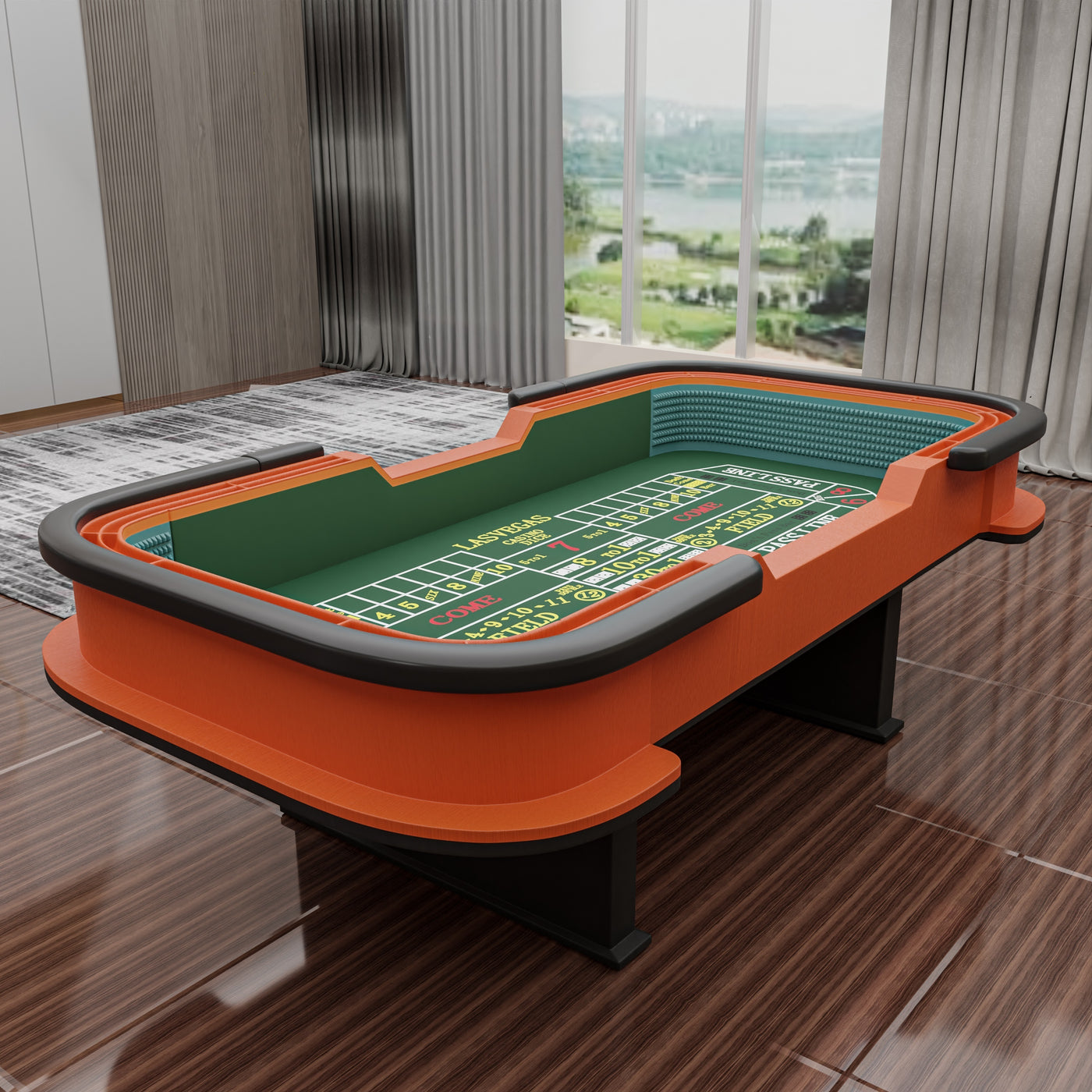 93" Classic Craps Dice Game Poker Table Green