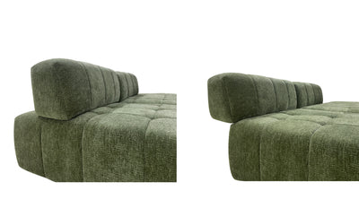 WKS3  Piano key combination sofa, 2 single seats plus 1 luxury cloth sofa, Green