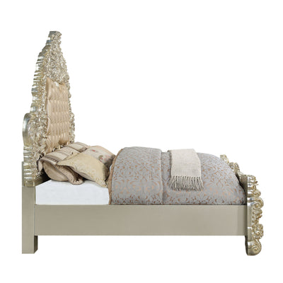 ACME Sorina EK BED Pu & Antique Gold Finish BD01241EK