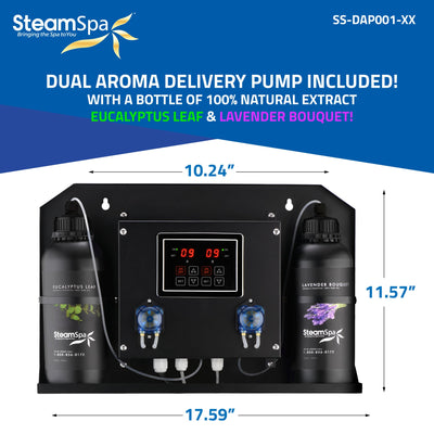 Black Series WiFi and Bluetooth 10.5kW QuickStart Steam Bath Generator Package with Dual Aroma Pump in Oil Rubbed Bronze BKT1050ORB-ADP