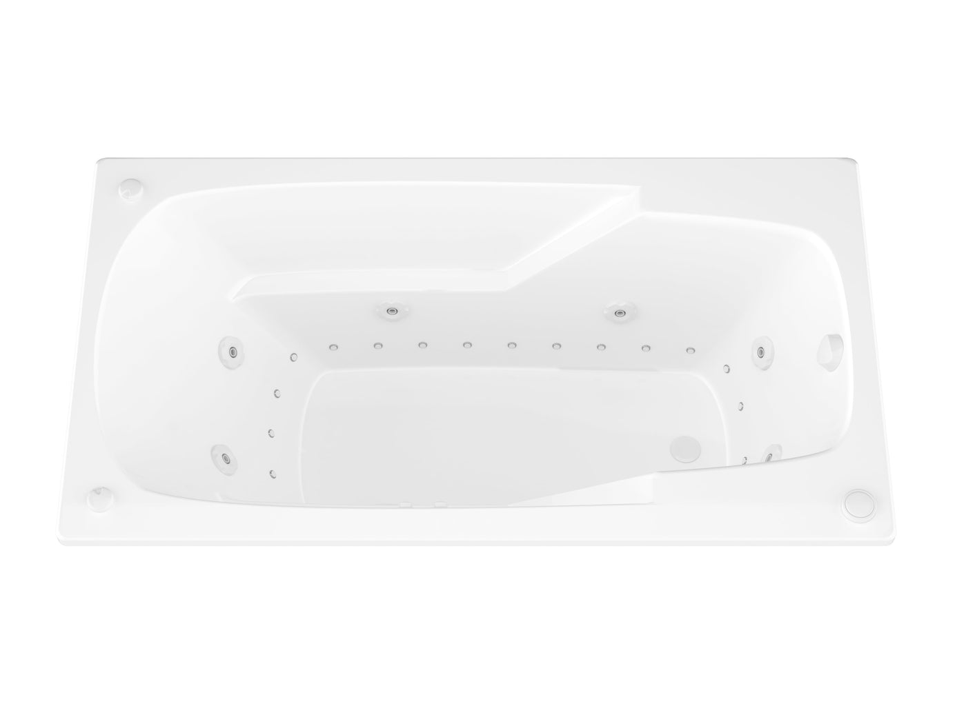 Atlantis Whirlpools Eros 42 x 72 Rectangular Air & Whirlpool Jetted Bathtub 4272EDR