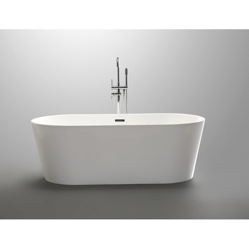 ANZZI Chand 67 in. Acrylic Flatbottom Freestanding Bathtub FT-AZ098