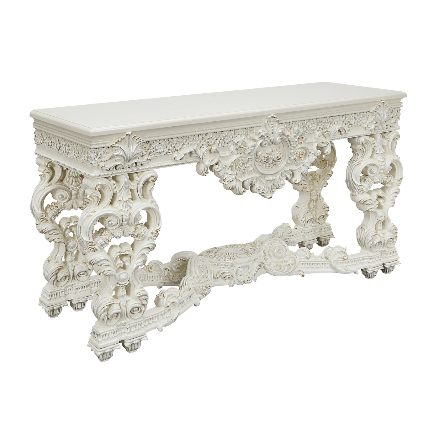 ACME Adara SOFA TABLE Antique White Finish LV01219