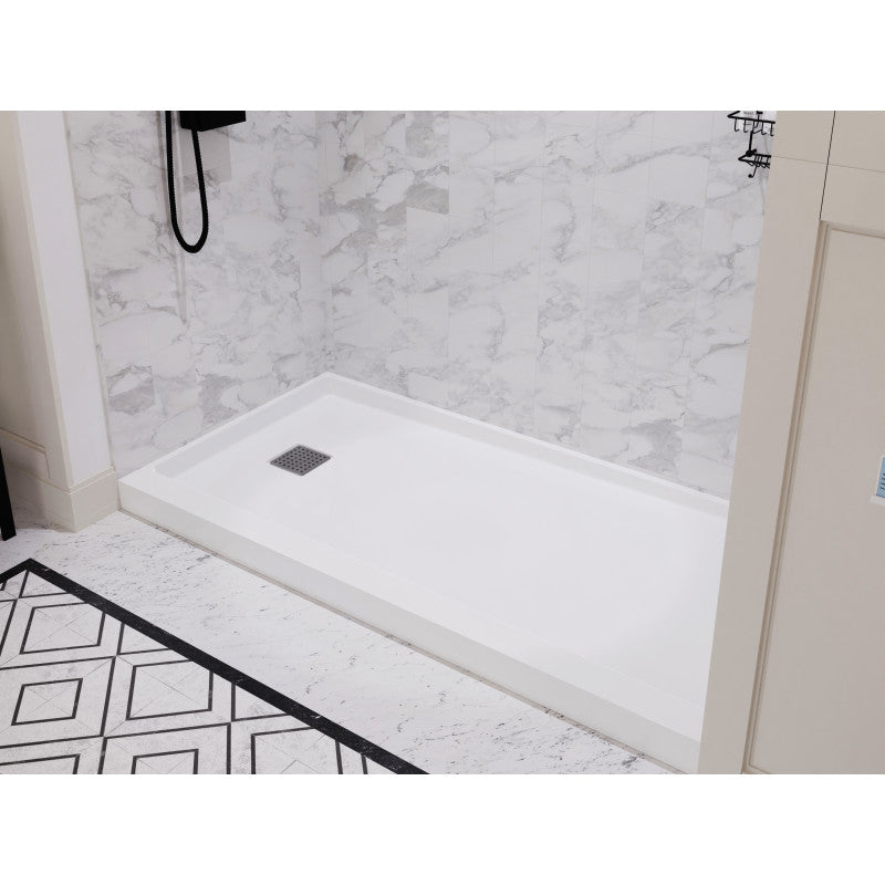 ANZZI Alexander 60 in. x 30 in. Shower Base in White SB-AZ101L