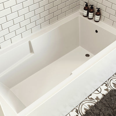 Swiss Madison Voltaire 72" x 36" Right-Hand Drain Alcove Bathtub with Apron and Armrest SM-AB555