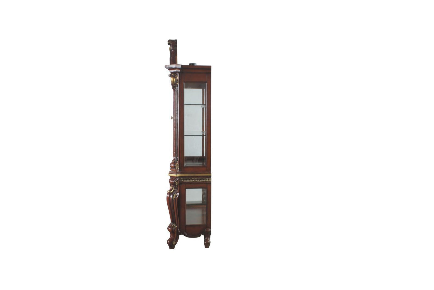 ACME Picardy Curio Cabinet, Cherry Oak 68229