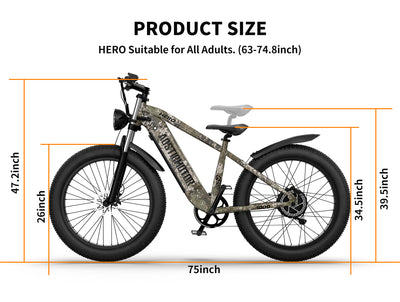 E-bike 26"1000W Electric Bike 52V 20Ah battery SAMSUNG All-terrain EBike Mountain Bicycle（Camouflage）