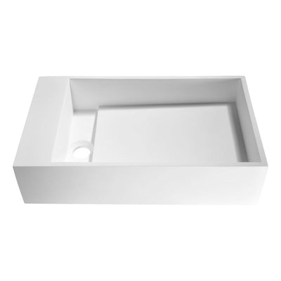 ANZZI Pascal Solid Surface Vessel Sink in Matte White LS-AZ520a