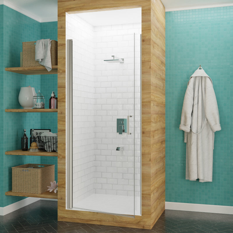 ANZZI Lancer 29 in. x 72 in. Semi-Frameless Shower Door with TSUNAMI GUARD SD-AZ051-02CH