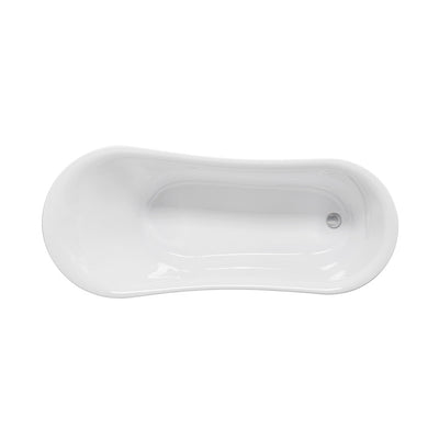 Swiss Madison Cache Single Slipper, Clawfoot Soaking Acrylic Bathtub, Chrome Clawfoot SM-FB585CC