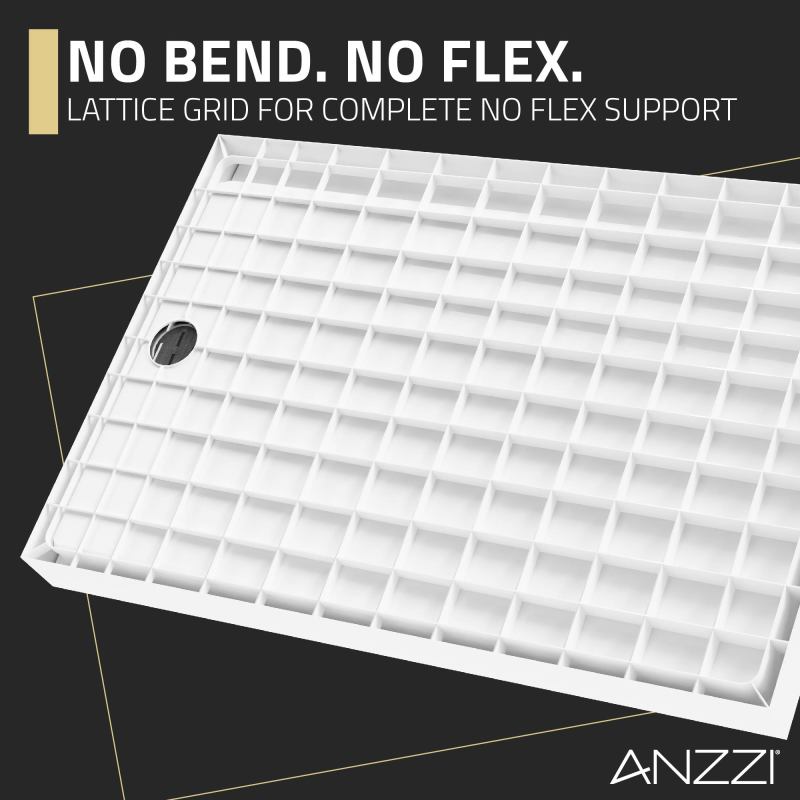 ANZZI Alexander 48 in. x 32 in. Shower Base in White SB-AZ103R