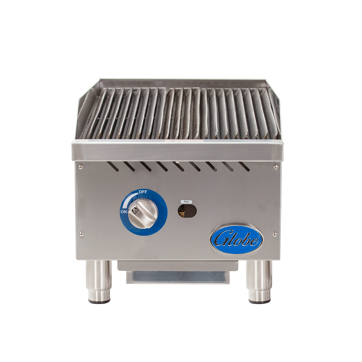 Globe Food Equipment GCB15G-SR 15" Gas Countertop Stainless Steel Radiant Charbroiler