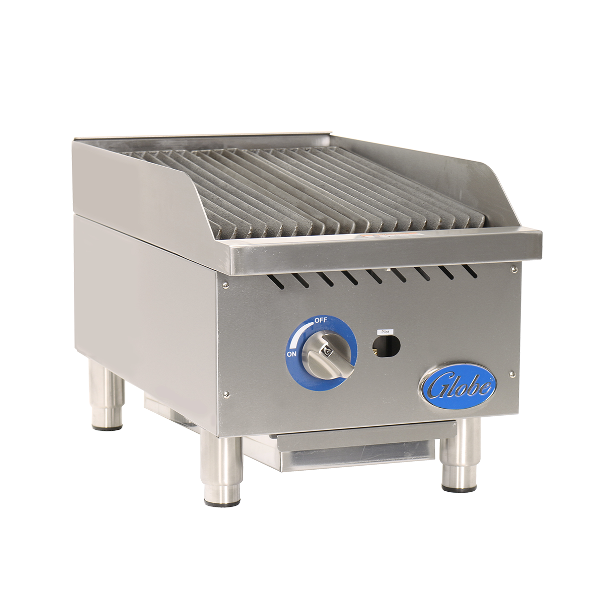 Globe Food Equipment GCB15G-SR 15" Gas Countertop Stainless Steel Radiant Charbroiler