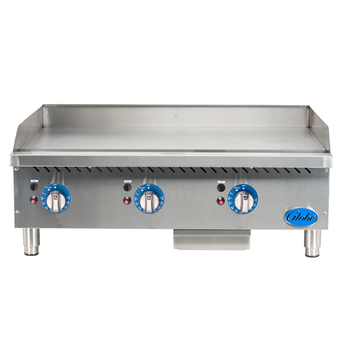 Globe Food Equipment GG36TG 36" Gas Countertop Griddles with Thermostatic Control