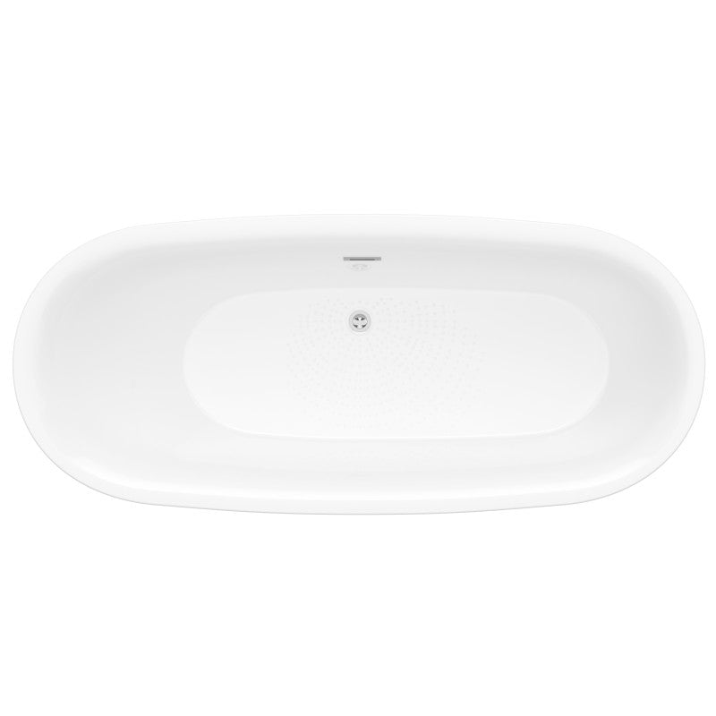 ANZZI Ami 67 in. Acrylic Flatbottom Freestanding Bathtub FT-AZ401