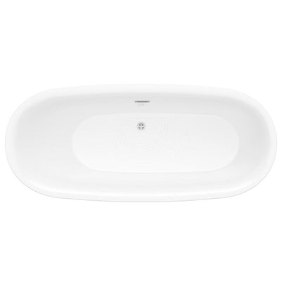 ANZZI Ami 59 in. Acrylic Flatbottom Freestanding Bathtub FT-AZ401-59